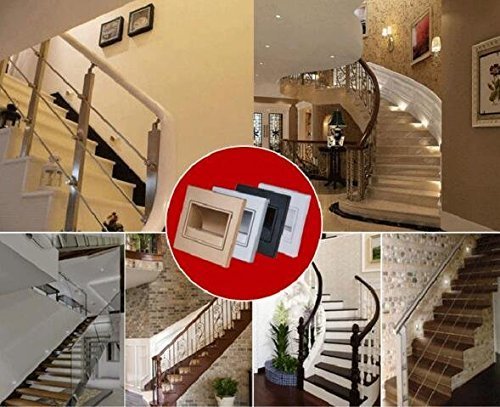 Dreamworth 6-Pack Led Corner Wall Lamp 85-265V Embedded Led Stairs Step Night Light Led Stair Wall Lighting For Hallway, Stairs, Closet, Bedroom And More #TOP4