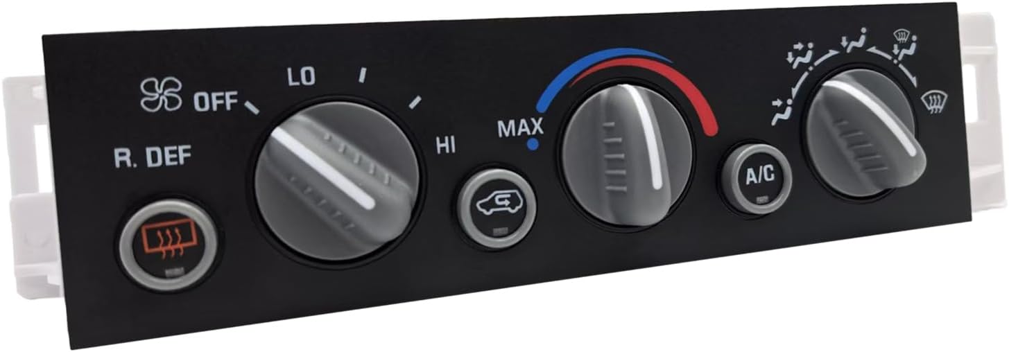 HVAC A/C Heater Control Panel Switch w/Rear Window Defogger Replacement for GMC Chevy Suburban Tahoe Yukon Denali Cadillac Escalade 599-006 9378805