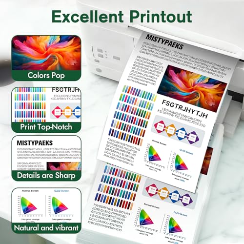 MISTYPAEKS Remanufactured T676XL 676XL Ink Cartridges High Yield Works with Workforce Pro WP-4010, WP-4020, WP-4023, WP-4090, WP-4520, WP-4530, WP-4533, WP-4540, WP-4590 (Black Cyan Magenta Yellow) — view 4