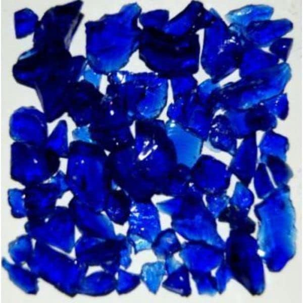TDKBLUE1-25 Recycled Chunky Glass Dark Blue - Size 1-0.13-0.25 in. - 25 lbs