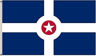 Fyon Large City of Indianapolis Flag 3X5Ft