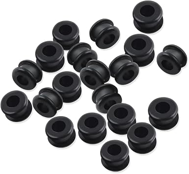 20PCS Antique/Vintage/Discontinued rubber grommets Replacement/Rubber Grommets fits for Hunter Ceiling Fan.Ceiling Fan Replacement Parts 20Pcs black