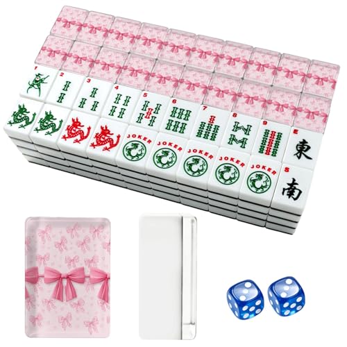 Set de Fichas American Mahjong 166 piezas Acrílico con Bolso miniatura 1