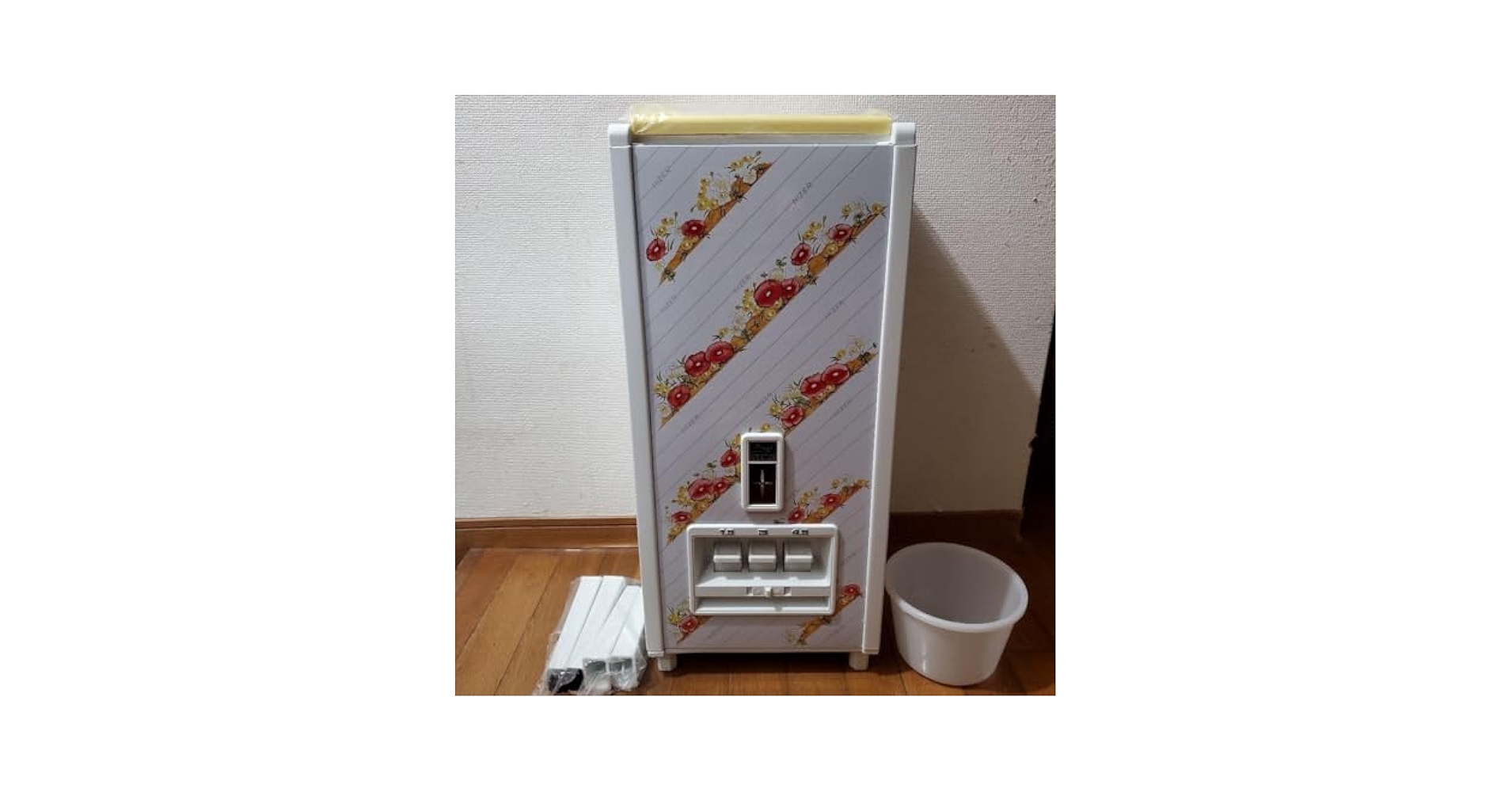 昭和レトロポップ★花柄米びつコスモス 昭和レトロポップ 富士制作所 花柄米びつ 新品未使用品 説明書