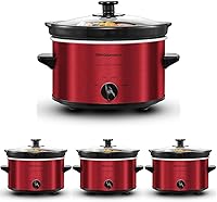 Vista 9 de Elite Gourmet MST-275XS - Olla eléctrica de cocción lenta ovalada, temperatura ajustable, para preparar entradas, salsas y guisos, con tapa de Acero