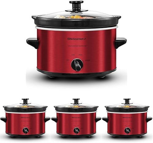 Miniatura 9 de Elite Gourmet MST-275XS - Olla eléctrica de cocción lenta ovalada, temperatura ajustable, para preparar entradas, salsas y guisos, con tapa de Acero