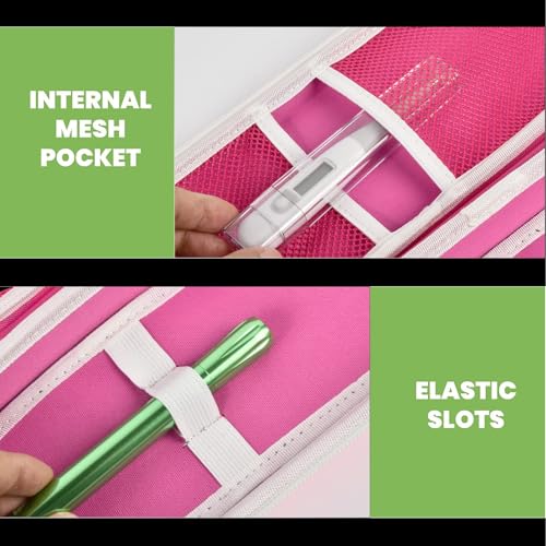 Image of Stethoscope Case for 3M Littmann Classic III Monitoring /Lightweight II S.E /Cardiology IV Diagnostic /for MDF Acoustica Stethoscopes, Holder for Nurse Doctor Essentials & Medical Accessories, Rose Red