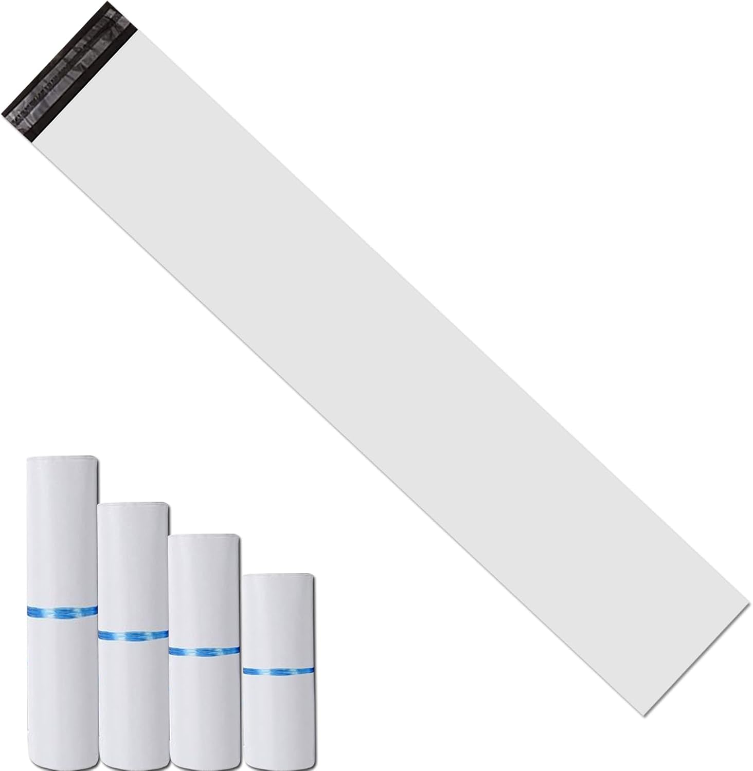 Long Poly Mailers 50 Pack Envelopes Bag for Unique Items, Self Sealing Waterproof Mailing Shipping Bags, Double Layer 5MIL Thickened (10X25 inches - 50 Pack)