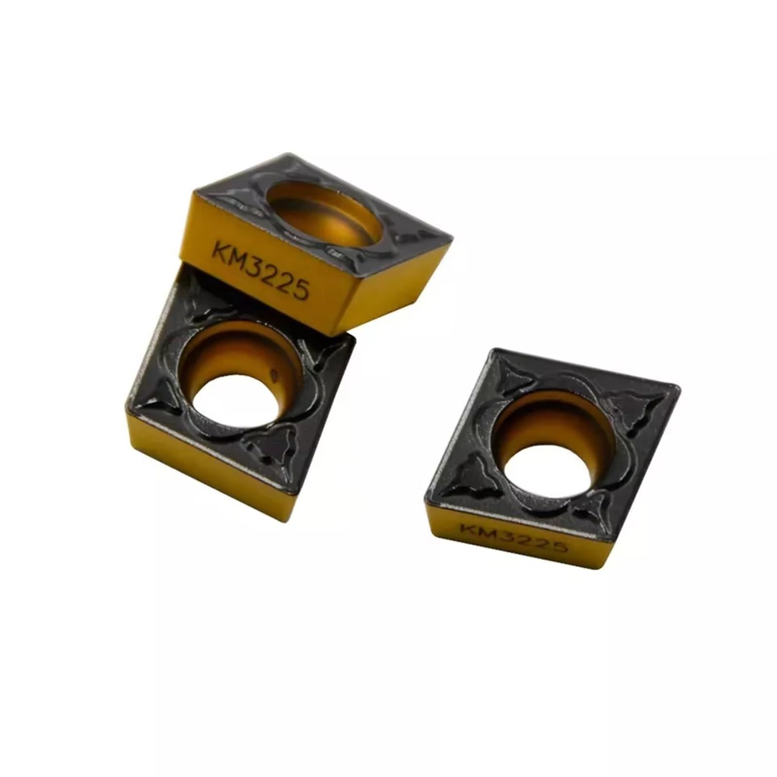 Inserto Per Tornitura In Metallo Duro Da 10 Pezzi Con Doppio Rivestimento CVD(CCMT09T304-KM 4225)