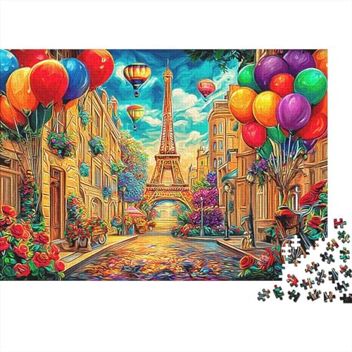 Rompecabezas de 1000 piezas París para adultos: juego educativo mini de 38x26cm