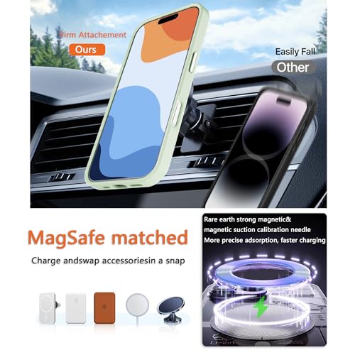 Image of Magnetic iPhone 16 Pro case,Compatible with Magsafe, Military-Grade Protection,Slim Translucent Matte Shockproof with Anti-Scratch Anti-Fingerprint Phone Cover (Matcha Green, iPhone 16 Pro)