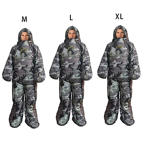 Bolsa de Dormir Usable para Adultos 3 Temporadas Camuflaje XL miniatura 4