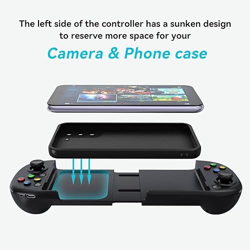 Miniatura 8 de ShanWan Mobile Game Controller for iPhone with Phone CASE Support, Bluetooth Wireless Gamepad - PS Remote Play, Xbox Cloud, Steam Link, GeForce Now,