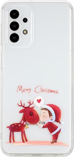 Funda de silicona suave de Feliz Navidad para Samsung Galaxy A53 5G Fundas de teléfono de Navidad Encantador Patrón de alce rojo lindo caso de