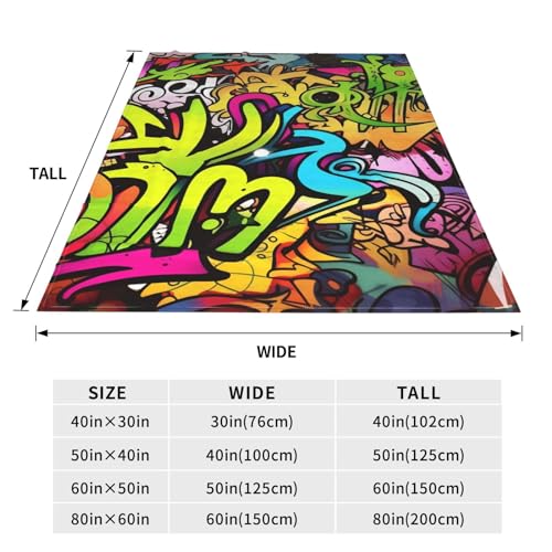 Couverture micro polaire douillette graffiti, un cocon chaud et doux