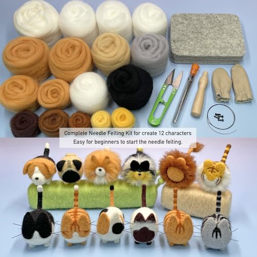 Truslin Needle Felting Kit, 12 Pcs Felting Kit Animal for Adult Beginners by Truslin - Used condition - Image 6