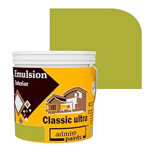Classic Ultra Acrylic Waterbase Interior Emulsion Paint - Matt Finish, Excellent Hiding, Anti Bacterial, Water & Alkali Resistant, Eco Friendly Emulsion-PARAKEET GREEN-N(4Litre)