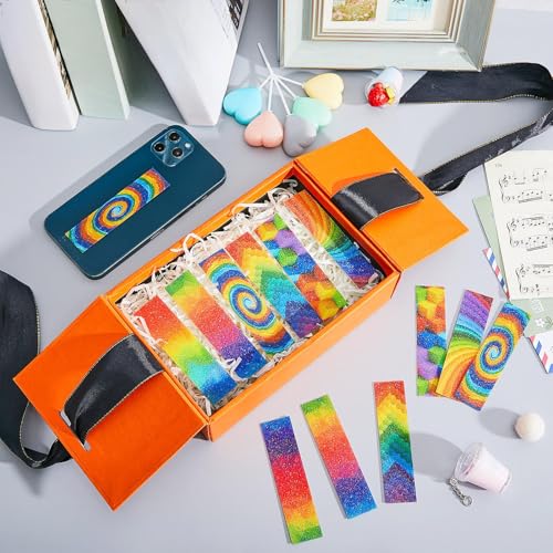 Gersoniel 72 Pcs Anxiety Sensory Strips Sticker for Mood Calming, Mental Health Awareness Item Mindfulness Sticker for Stress Relief Calming Corner Special Education School Office(Rainbow) - Image 8