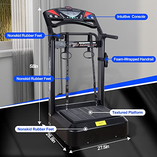 Image of Vibration Platform Workout Machine, Heavy Duty Recovery Whole Body Circulation Vibration Plate 400bl Support for Home Trainer Gym Equipment