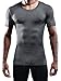 NELEUS Men's 3 Pack Workout Athletic Compression Shirts,5011,Black,Grey,White,L,EUR XL