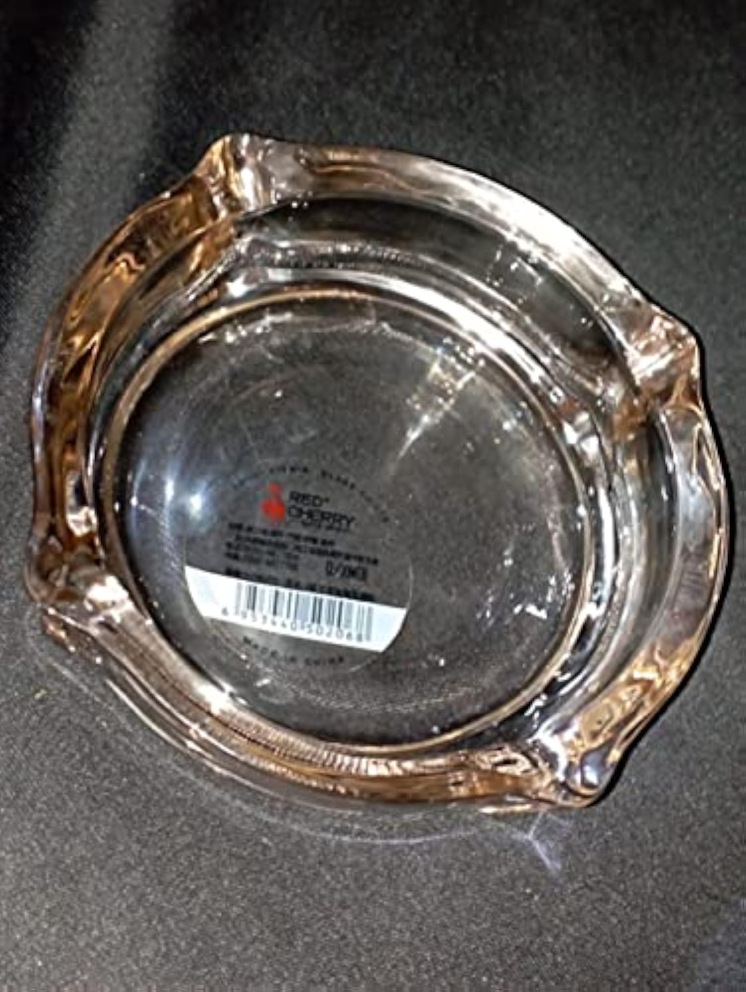 Crystal Clear Glass Ashtray, Elegant Tabletop Design