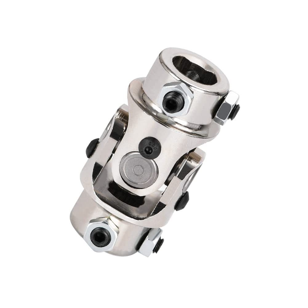 Joint De Cardan,iSpchen Joint Universel en Métal Connecteur Joint Universel Connecteur De Moteur D'Accouplement d'axe 3/4“DD x 3/4”DD 83mm 3-1/4“ Axe De Joint Universel Joint Cardan Genouillère