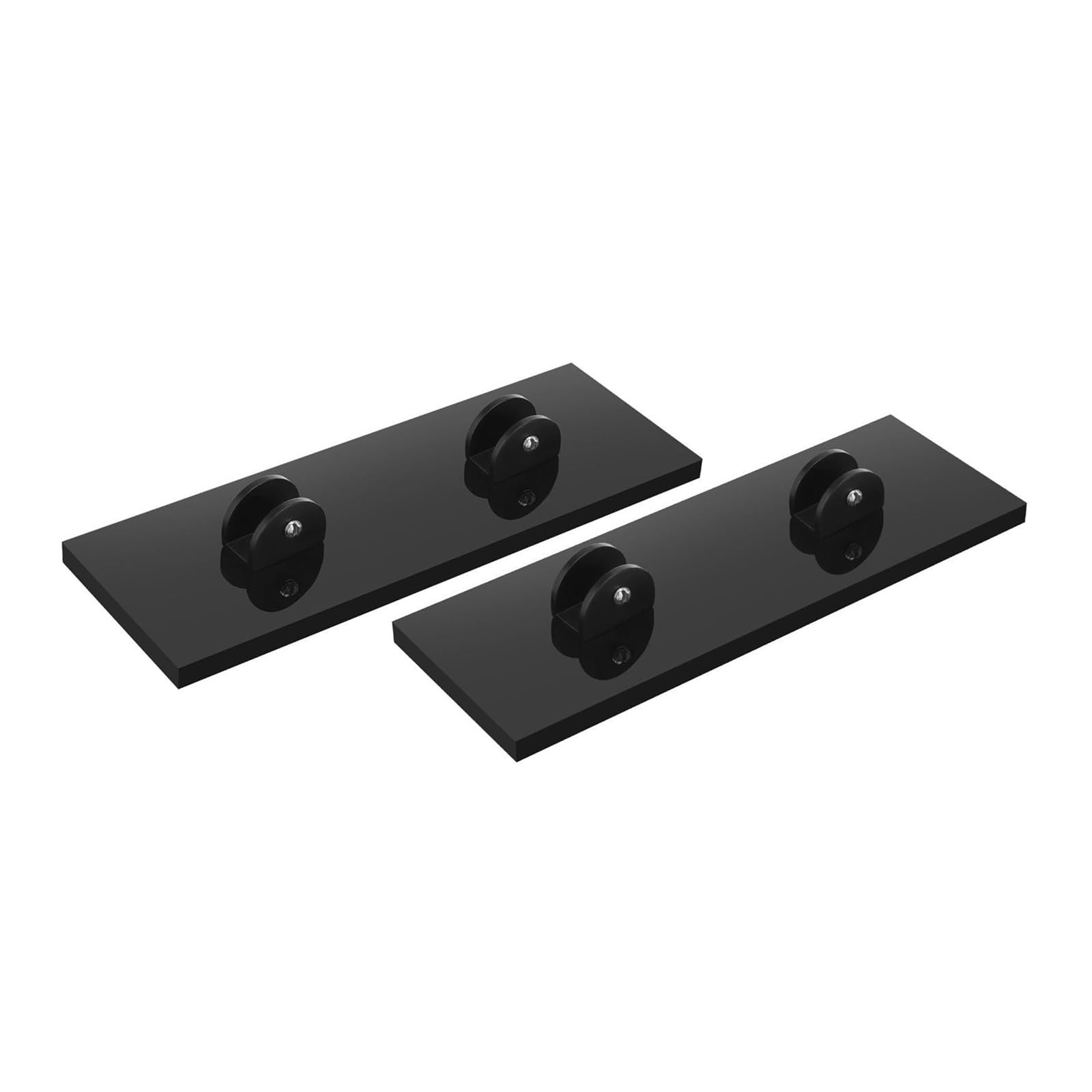 Greabuy 2 Pieces Glass Tabletop Display Holders for Showcasing Collectibles Photos and Small Art Pieces Clear Card Stand