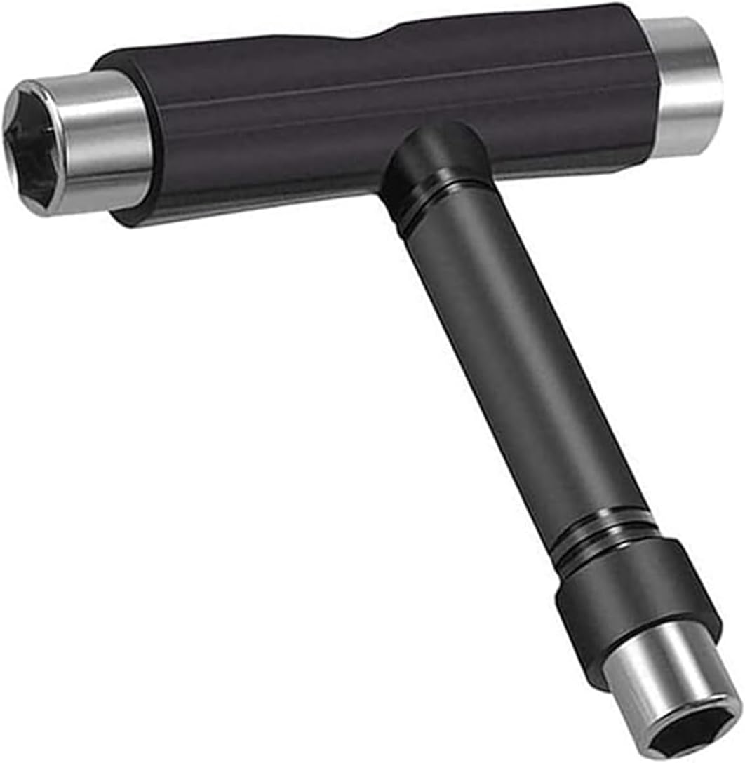 Multifunctional Skate Tool – 2-in-1 Portable T-Type Wrench, Built-in L-Type Screwdriver for Skateboard & Longboard Maintenance