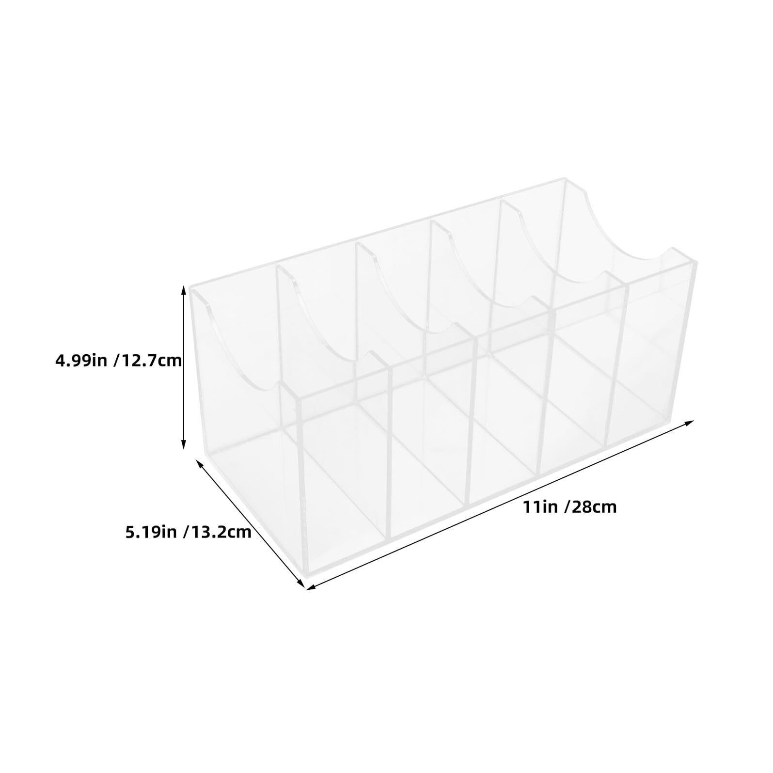 Organizador de Cinturón de Acrílico Transparente 5 Compartimentos, Caja de Almacenamiento para Cajón, Pack de 2 Unidades, Vitrina para Guardar Cinturones en Armario, Uso