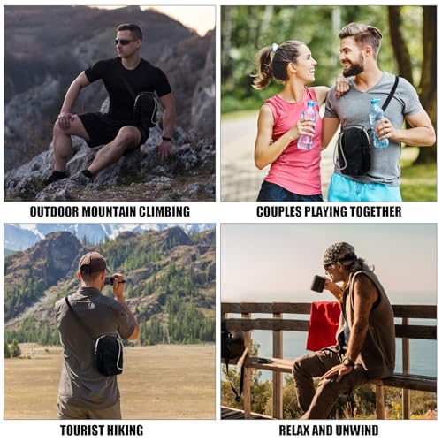 Waterproof Crossbody Bag with Water Bottle Carrier Holder Shoulder Sling Pouch Handle Travel Hiking Daypack2