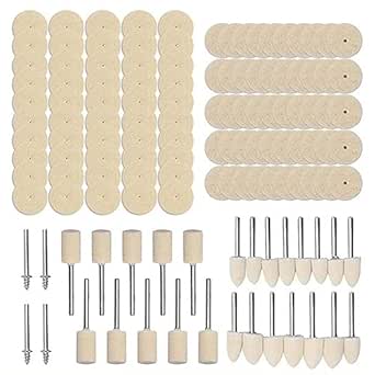 GiftAmaz Polishing Buffing Wheel Set, Wool Felt Cotton For Rotary Tool Accessories