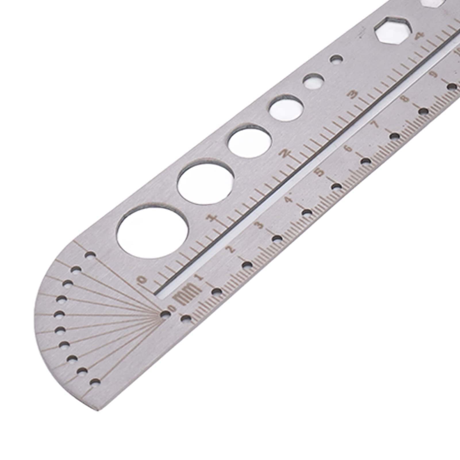 Righello da Taglio per Pelle, Strumento di Misurazione di Precisione in Acciaio Inossidabile, Piccolo Righello con Bordo Dritto per Artigianato e Costruzione