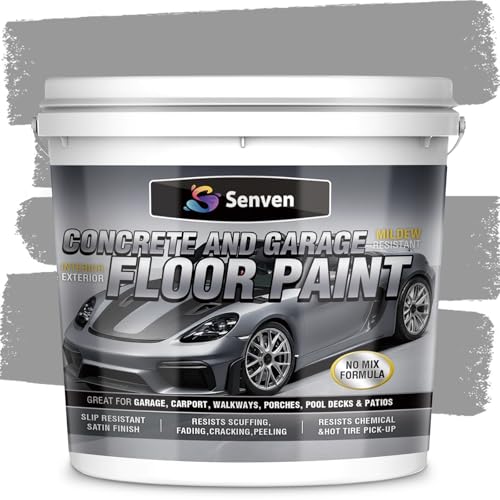Specialty Epoxy Garage Floor Coating 1 Gallon Dark Gray Concrete Floor