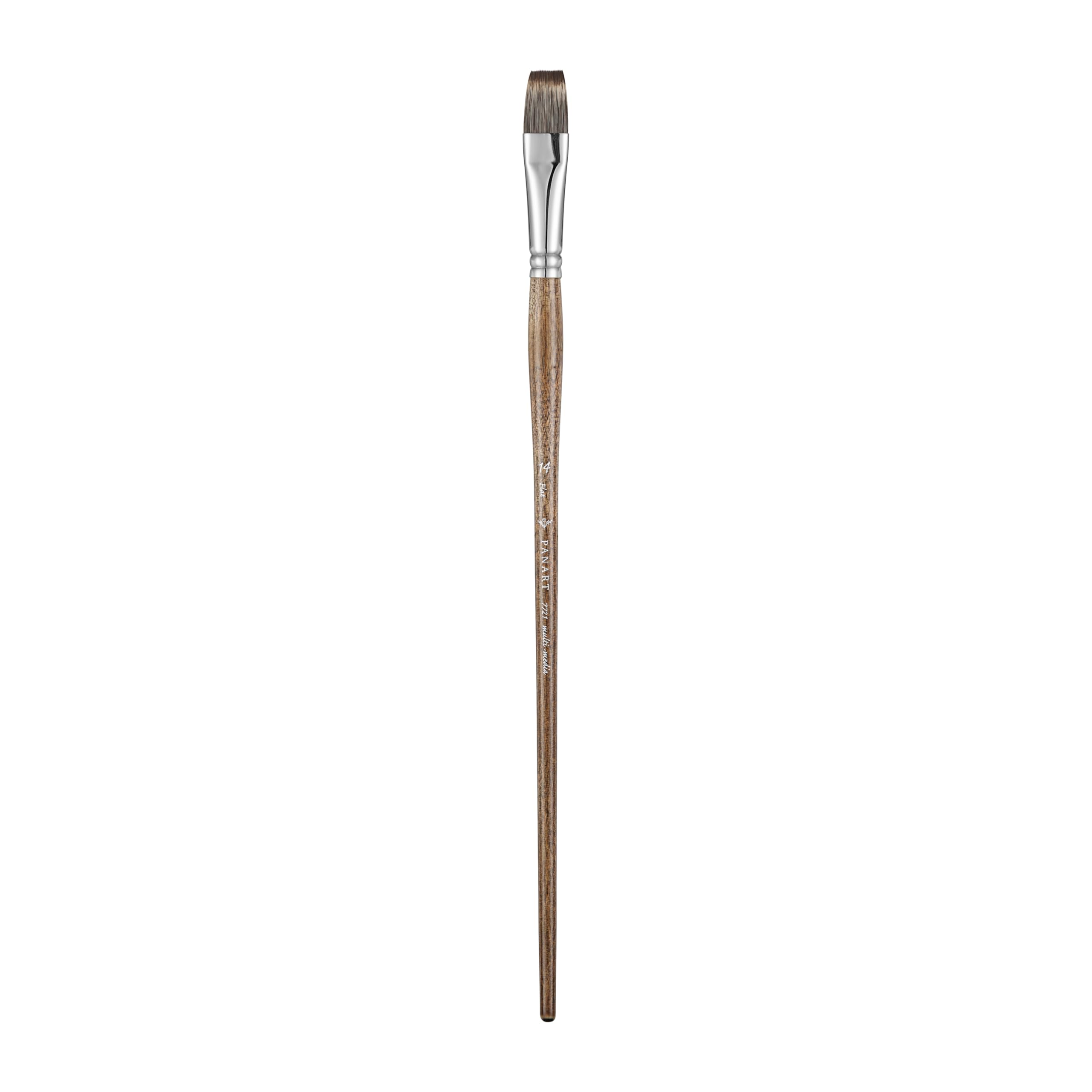Pan Art Brown Flat Brush Synthetic Mongoose No. 14 - Multimedia - 1 Piece