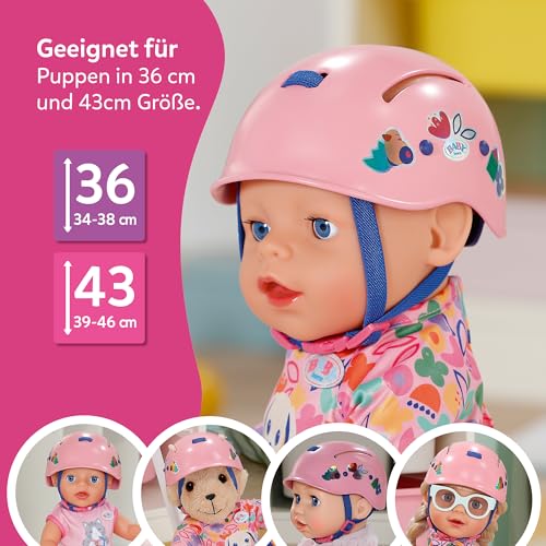 Baby Born Helm mit bunten Motiven, Puppenhelm für 43cm Puppen