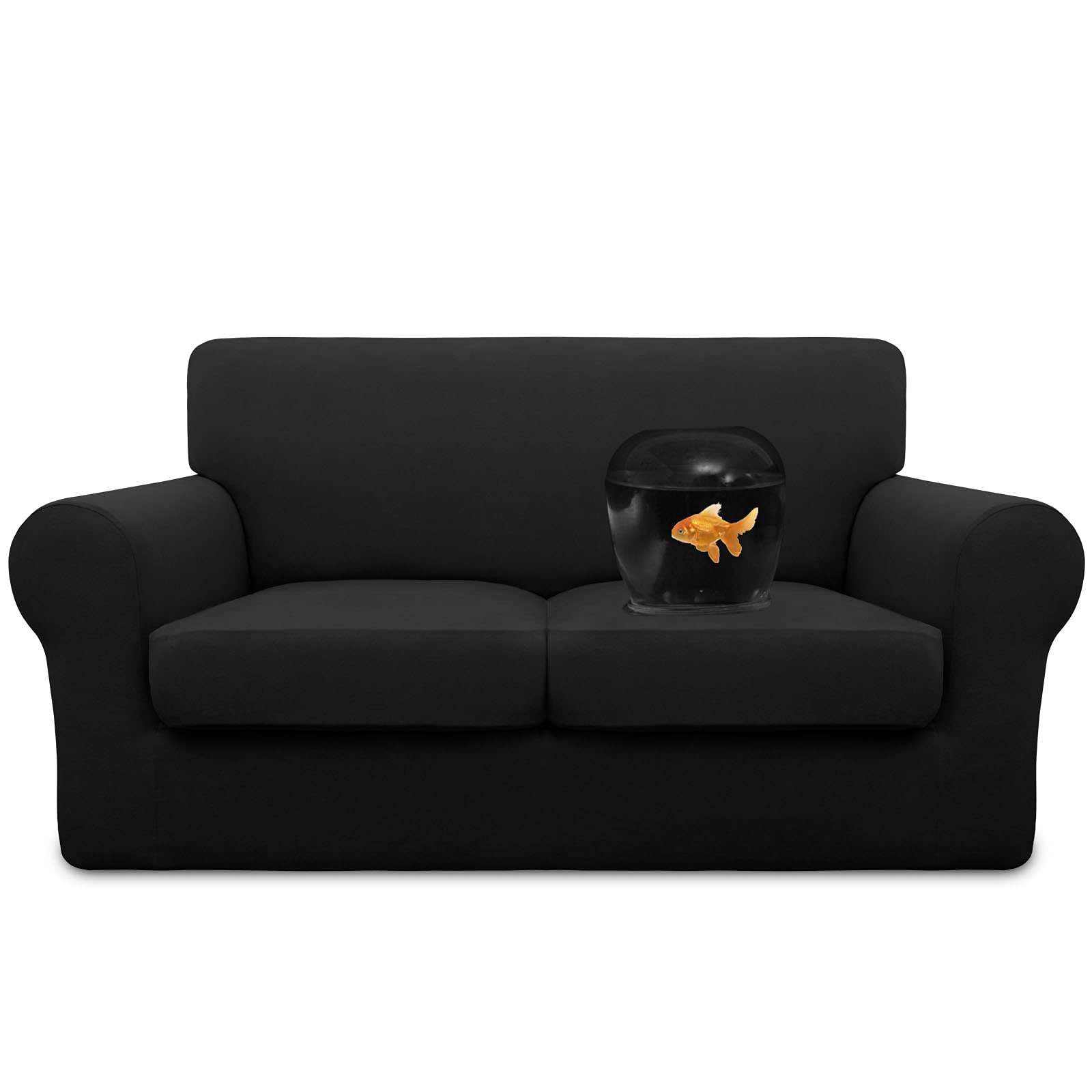 Easy-Going Waterproof 3-Piece Loveseat Cover Couch Covers for Sofa