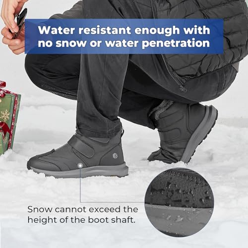 Image of FitVille Mens Extra Wide Snow Boots Outdoor Mens Winter Wide Boots, Lightweight Wide Width Mens Winter Boots Waterproof Insulated V3