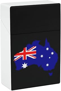 Australia Flag Map Flip Open Cigarette Case for Women Men Plastic Cigarette Box Holder Pocket Cigarettes Storage Container