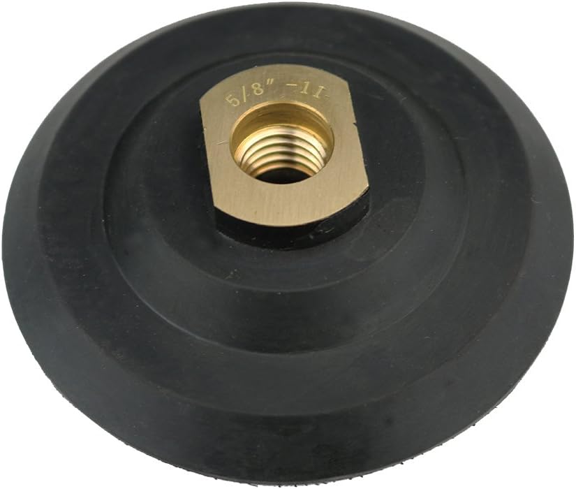 4 Inch Polishing Rubber Pad JDK1802R Hook and Loop Backing Pad with 5/8''-11 Arbor