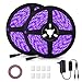 33ft UV Black Light Strip,GLIME Black Lights with 600 Units UV Lamp Beads,12V Flexible Blacklight Fixtures,10m LED Ribbon for UV Lighting,Indoor Fluorescent,Stage Lighting,Body Paint