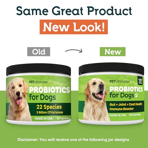 Pet Ultimates Probiotics for Dogs – 22-Species Dog Probiotics for Dog Digestive Support & Dog Antibiotics Recovery – Skin and Coat Supplement for Dogs Enhances Vitality – Dog Health Supplies (137 gr) - Image 3