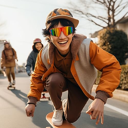 WANWAN Youth Sunglasses, Kids Baseball Sun Glasses for Boys Girls Age 8-12, UV400 Sports Cycling Softball3