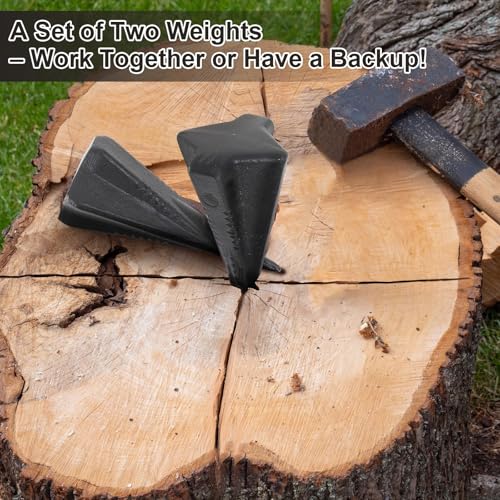 image for Otoolling 2 Pcs 4 & 5 Lbs Wood Splitting Wedges Manual Log Splitter We