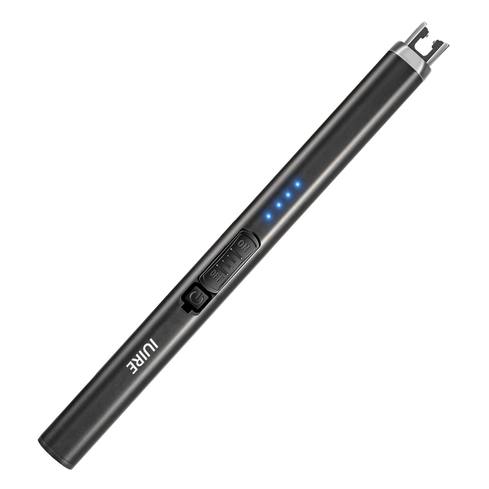 iuire candle lighters electronic arc windproof flameless usb rechargeable lighter (1 pack - black)