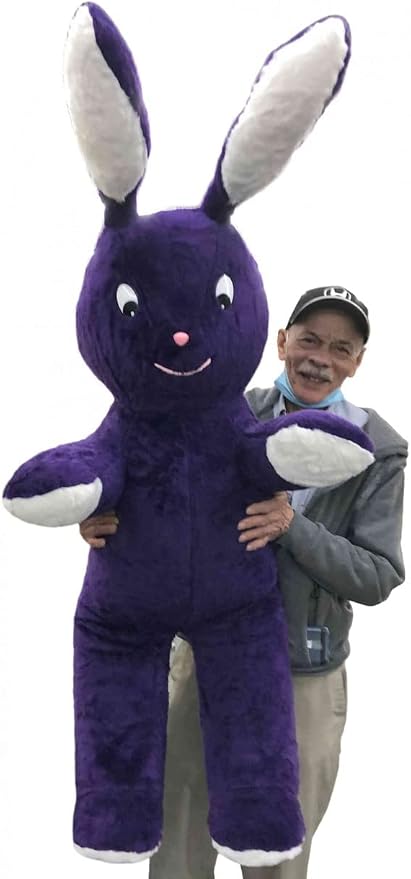 Giant Stuffed Rabbit, Purple – 62 Inch