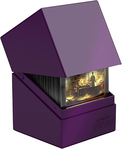 Miniatura 2 de Ultimate Guard Boulder Solid 100+, funda para 100 tarjetas TCG de doble manga, color morado, almacenamiento seguro y duradero para juegos de cartas
