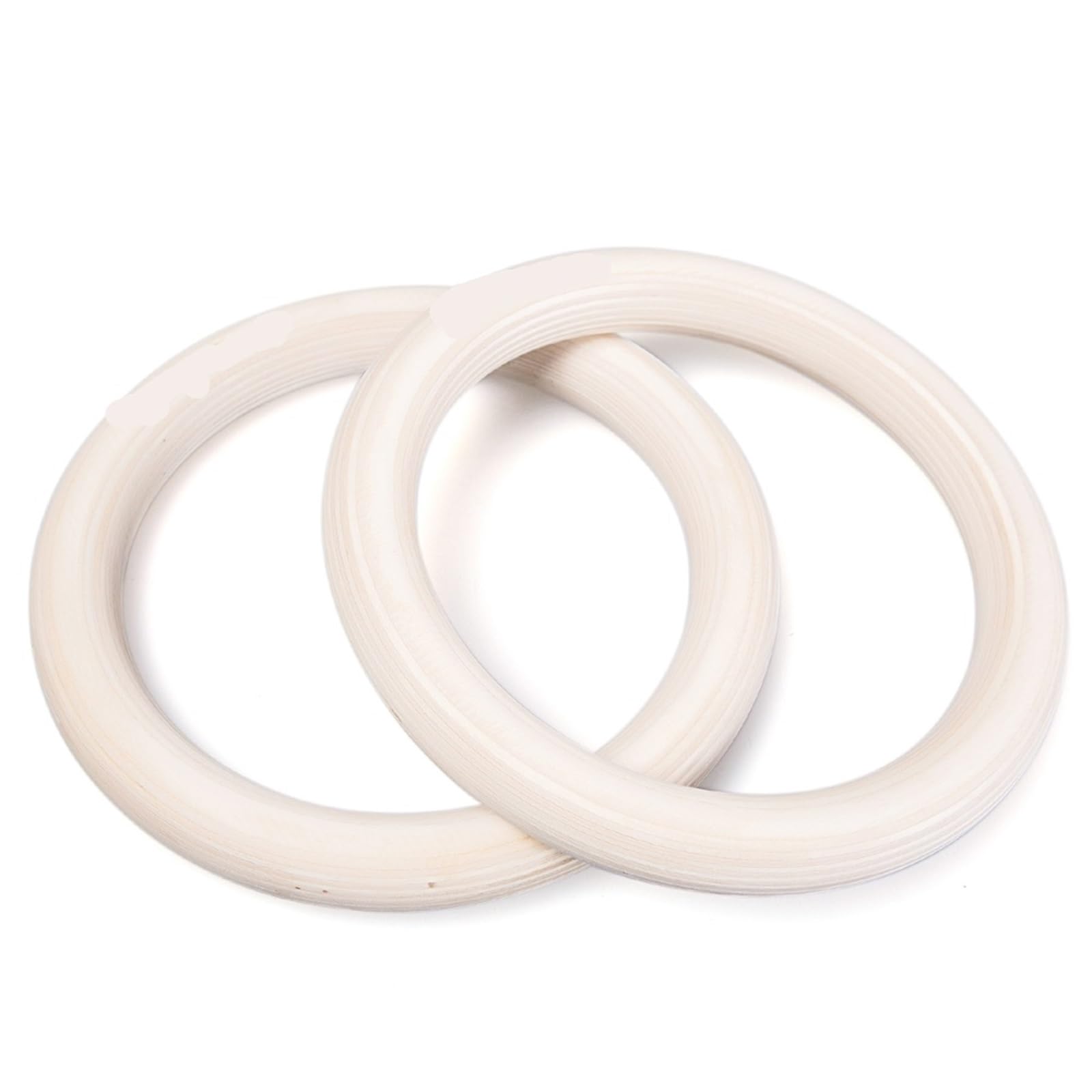 2 Pezzi Anelli da Palestra Portatili in Legno da 28 mm/32 mm (Senza Cinghie) for Allenamento della Forza in Palestra for Il Fitness a casa per la Ginnastica(28MM)