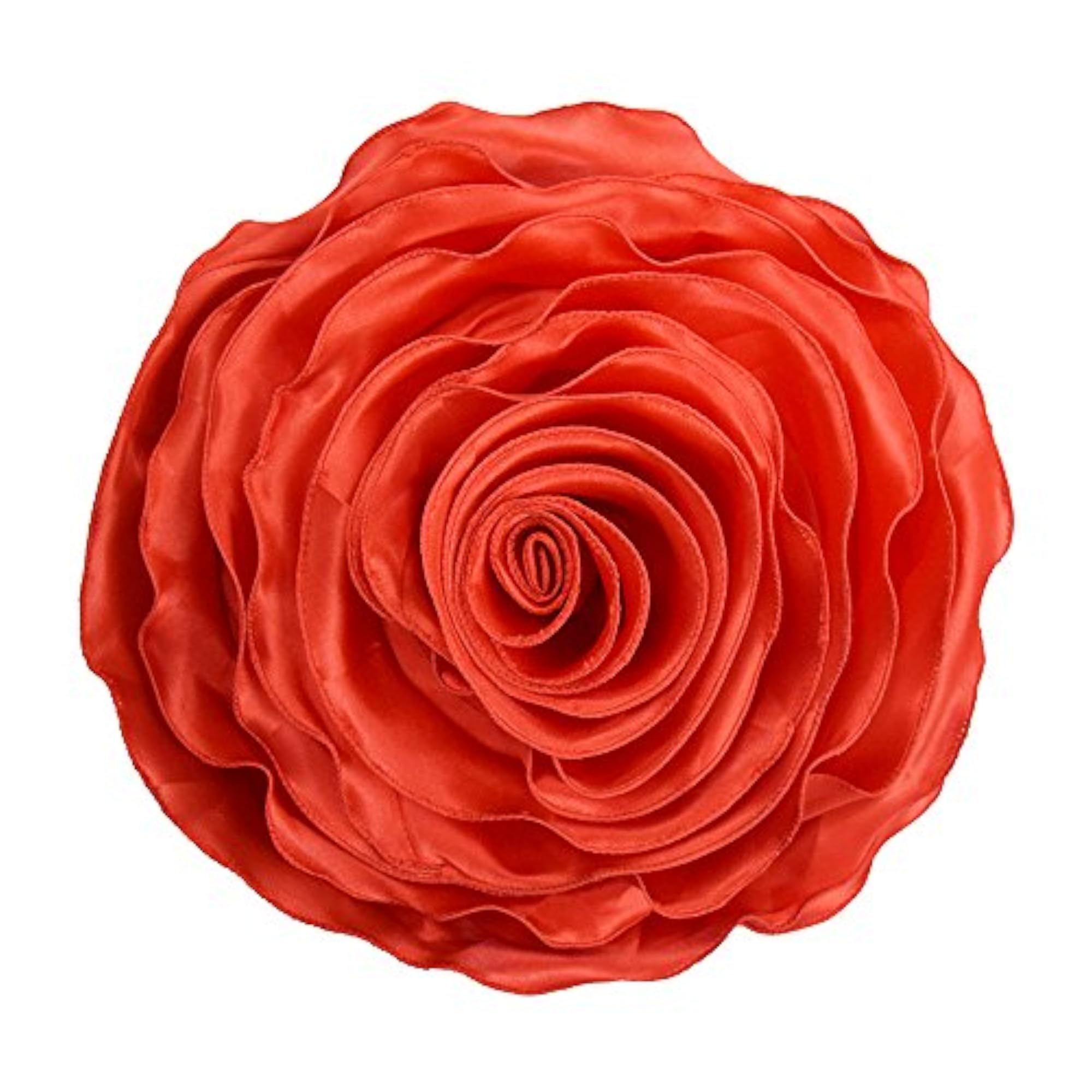 Red Rose Satin Cushion, Gift for Home Decor