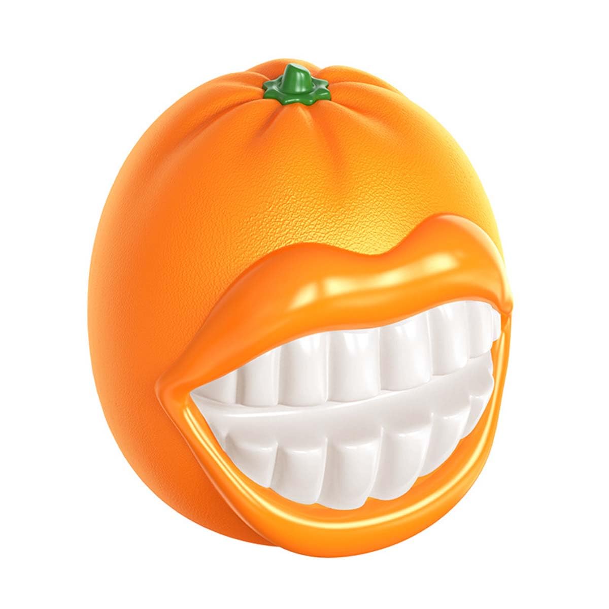 Multi-Functional Dog Vocalizing Biting Teething Balls Outdoor Interactive Teething Hand Throwing Balls Orange