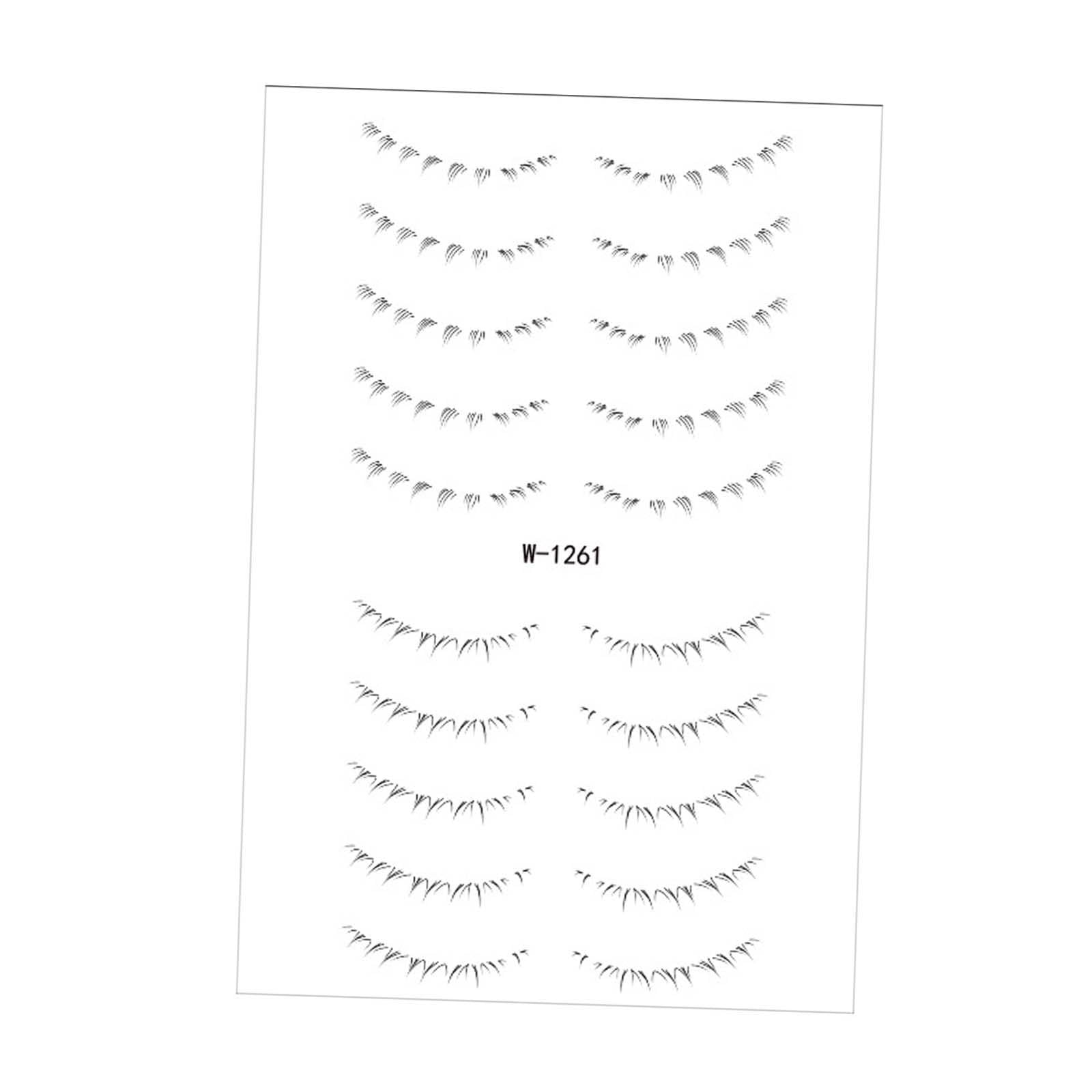 BNF Lower Eyelash Stickers Eyelash Template Make Up Tool for Stage Show Parties Style D |Health & Beauty | Makeup | Eyes | False Eyelashes & Adhesives-image-49